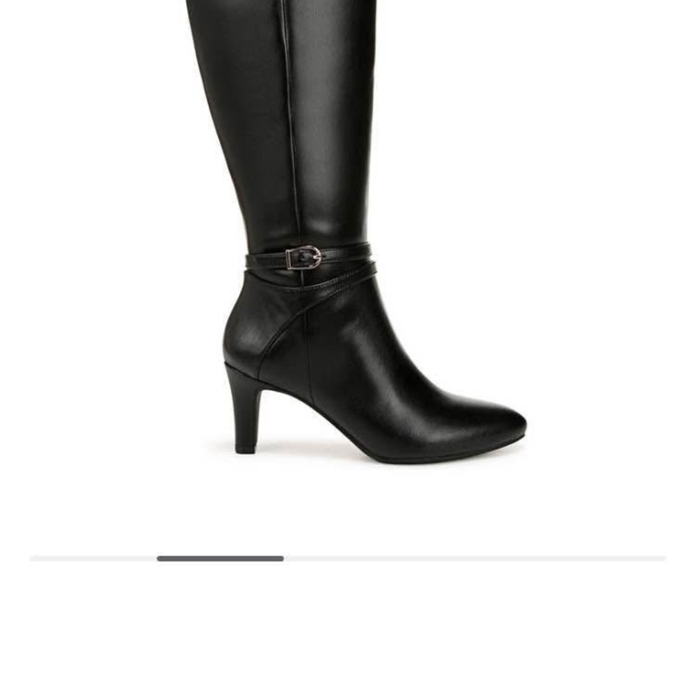 Life Stride Black Heeled Wide Calf Boots